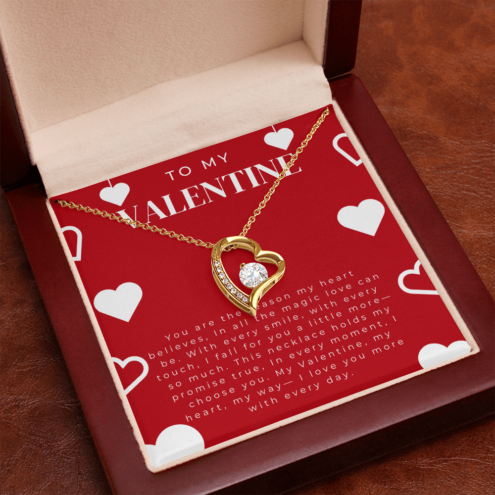 To My valentine Gift Necklace, Forever Love Necklace For Valentines Day Gift for Girlfriend, Wife Partner from Boyfriend Husband