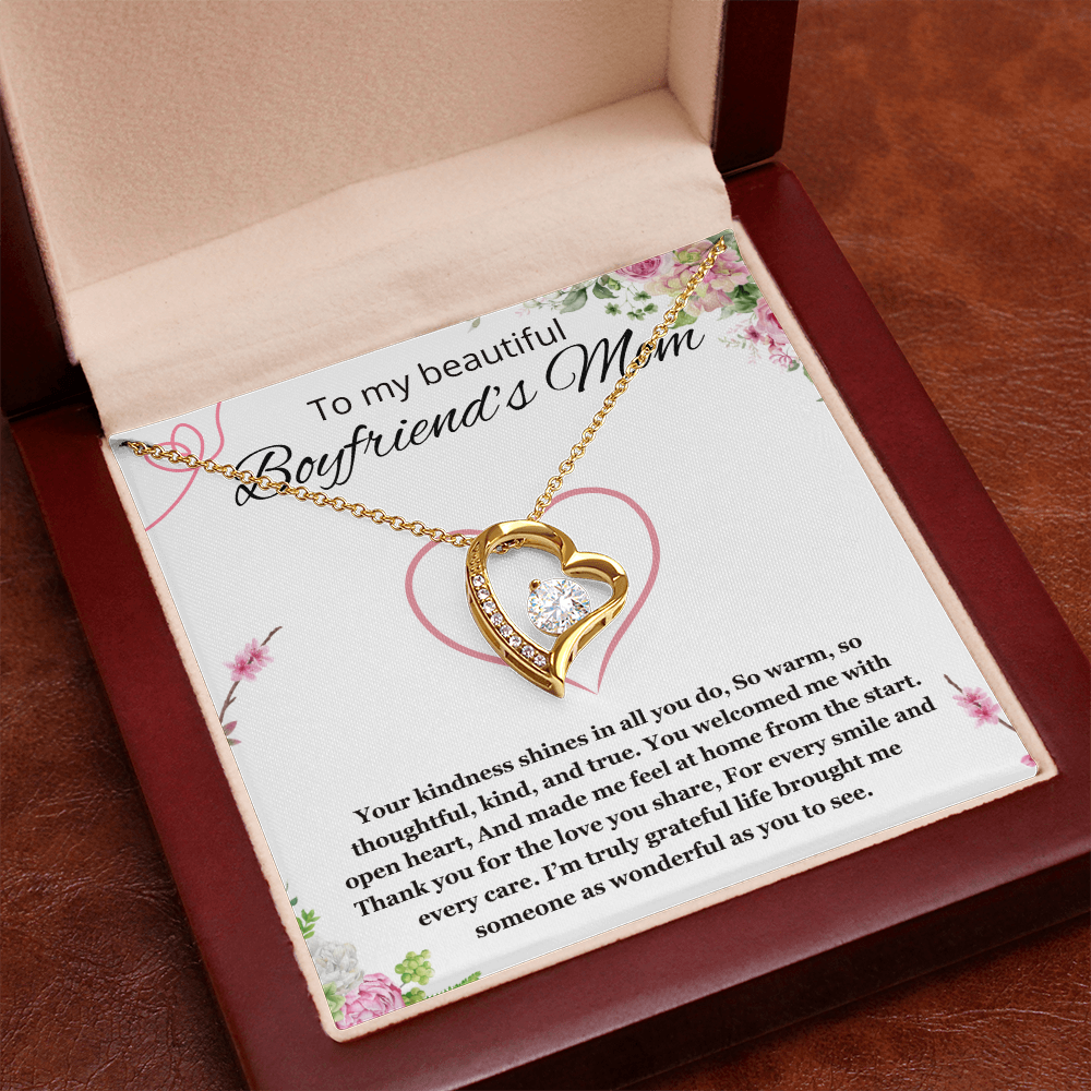 Boyfriends Mom Gift for Boyfriend's Mom, To My Boyfriends Mom Necklace Christmas, Mother's Day Birthday Forever Love Jewelry
