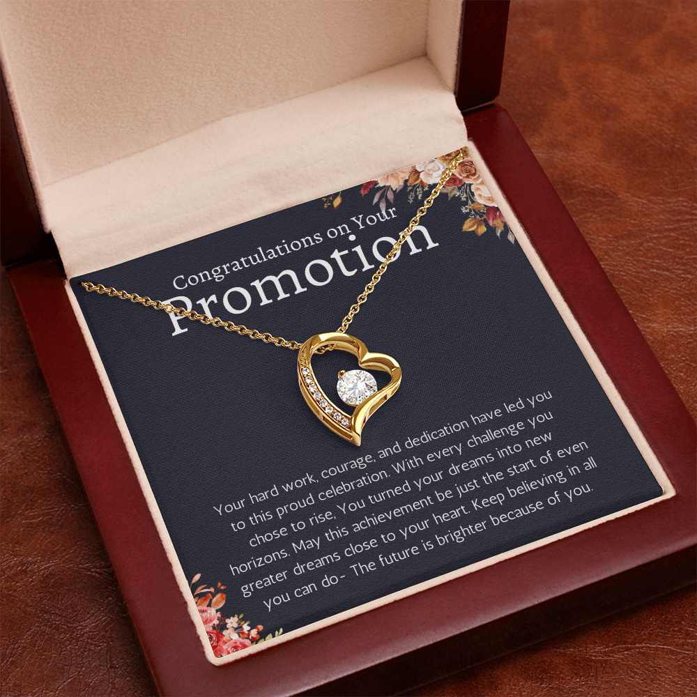 Job Promotion Gifts Necklace for Women Congratulations Gift for Coworker, Boss, Friend or Family forever Love Jewelry