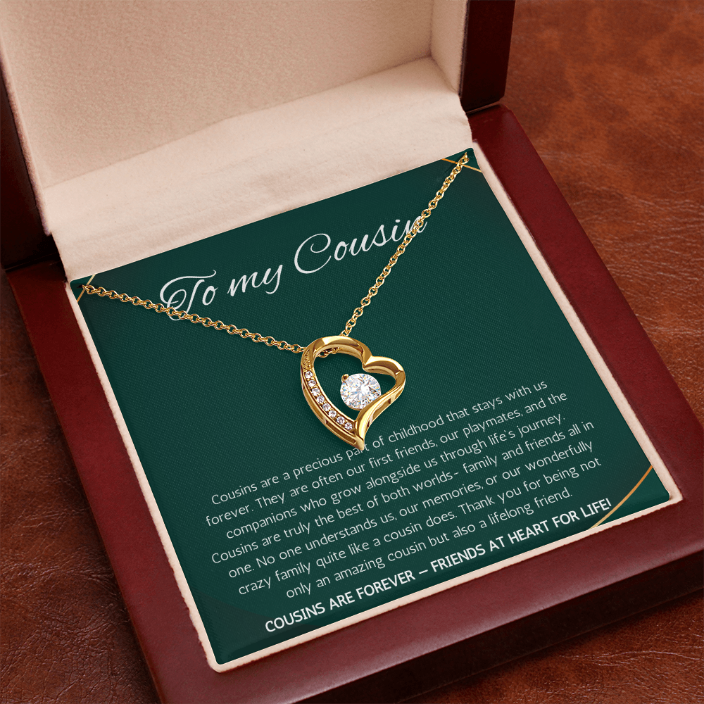 Cousin Gift Necklace, Cousin Best Friend Present, Cousins Christmas, Graduation Birthday, Gift Necklace Forever Love