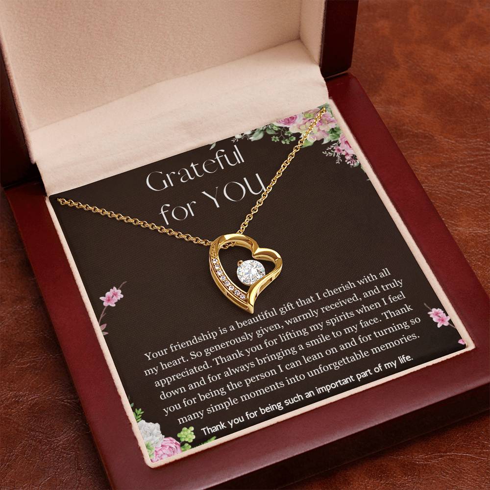 Appreciation Gift Thank you Gift for Friend,  Best Friend Gift, Gratitude Gift, Best Friend Necklace forever Love Jewelry