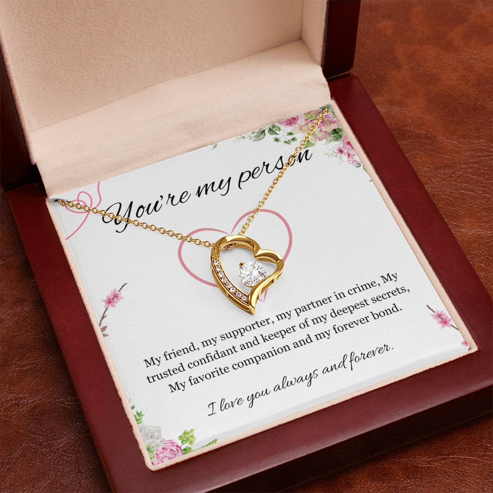 You are my Person Necklace, Best Friend Gift Necklace, Friendship, BFF, Best Friend Jewelry Forever Love