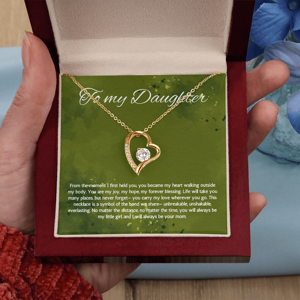 Daughter Gift Necklace From Mom Birthday Graduation Present from Mother Forever Love Jewelry