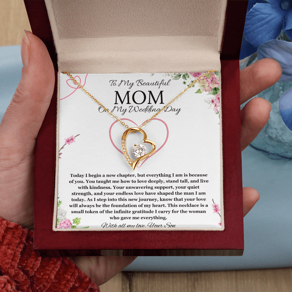 Mother of the Groom Gift From Son To Mom Gift Forever Love Necklace Wedding Gift Necklace Groom to Mother Son to Mother Gift For Wedding