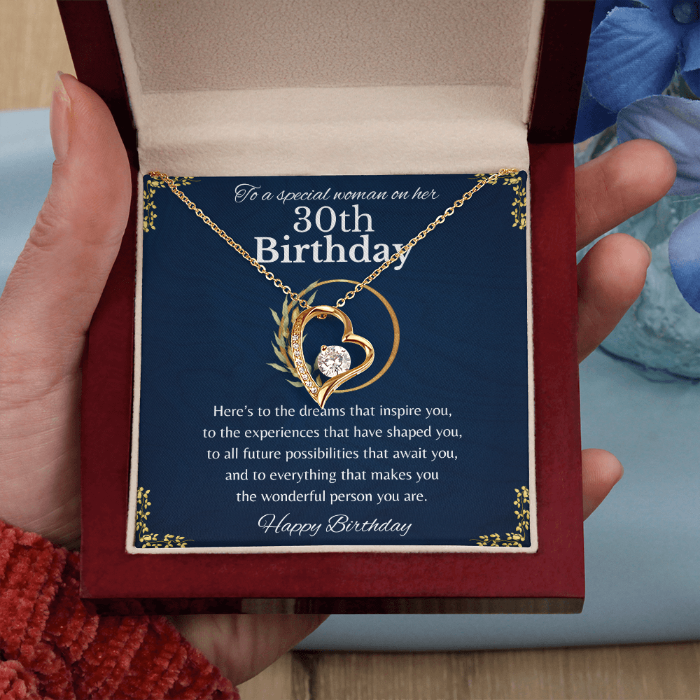 30th Birthday Gift for Woman, 30th Birthday Gift For Her, Solitaire Crystal Necklace, 30th Birthday Gift Necklace For Her,30th Birthday Jewelry