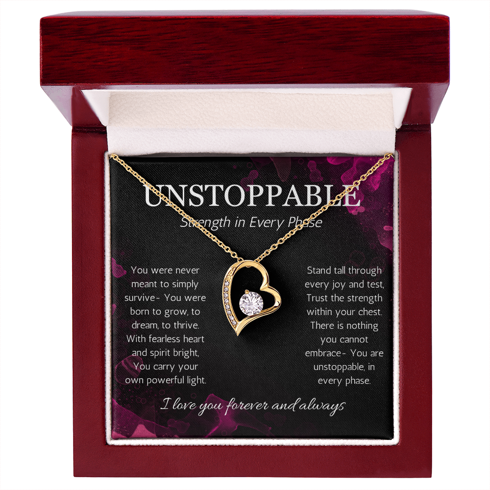 Empowerment Necklace, Resilience Necklace Unstoppable Strong Woman Jewelry Gift Forever Love Present