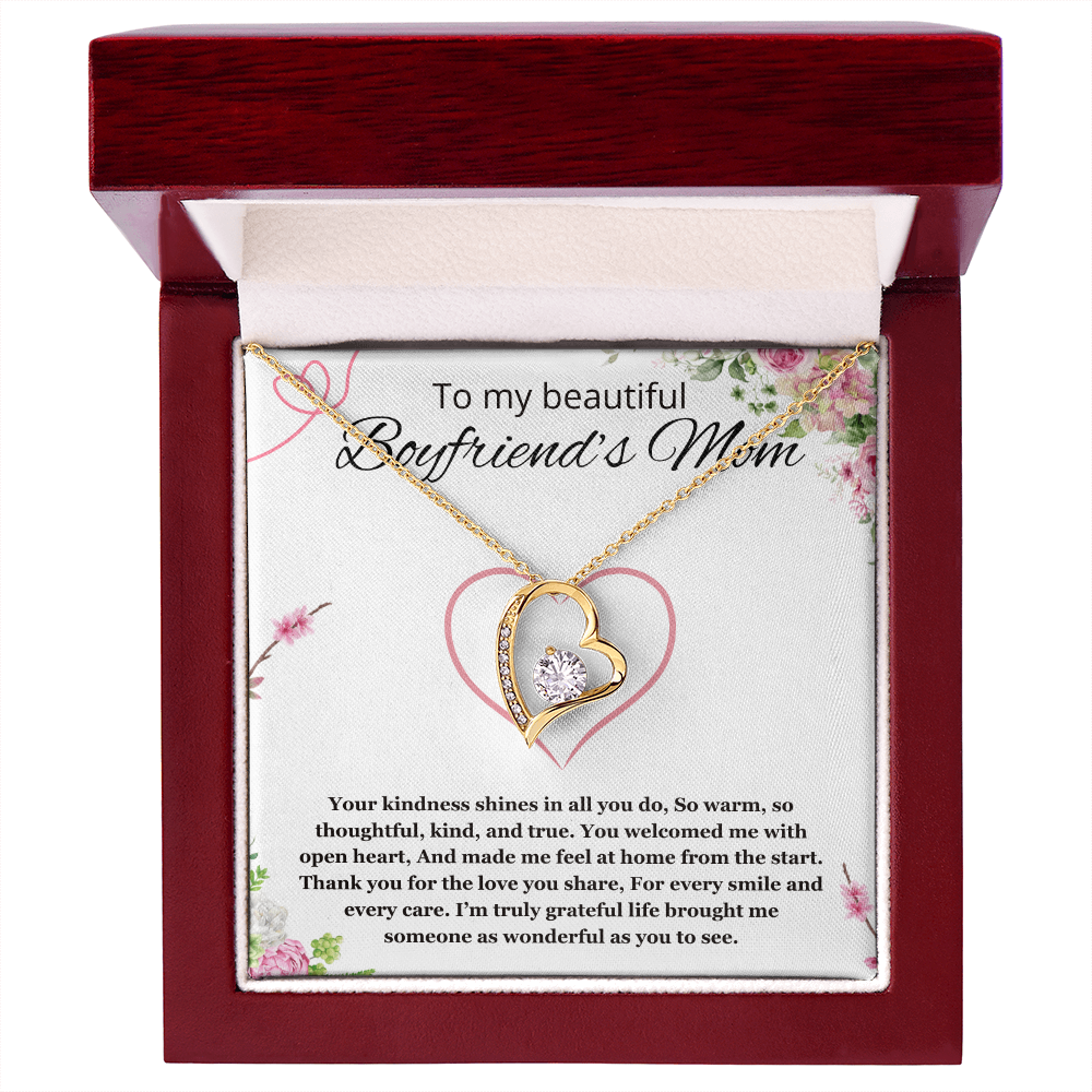 Boyfriends Mom Gift for Boyfriend's Mom, To My Boyfriends Mom Necklace Christmas, Mother's Day Birthday Forever Love Jewelry