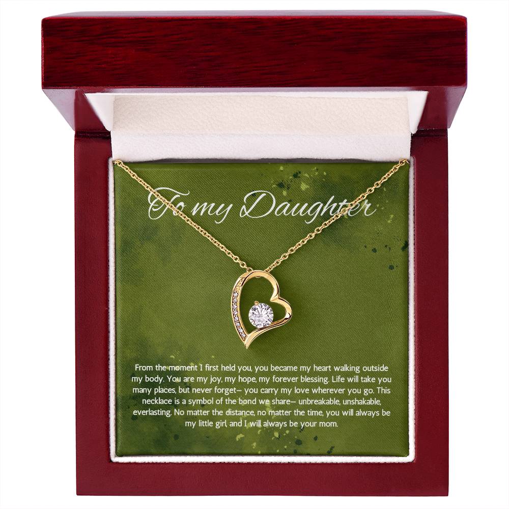 Daughter Gift Necklace From Mom Birthday Graduation Present from Mother Forever Love Jewelry