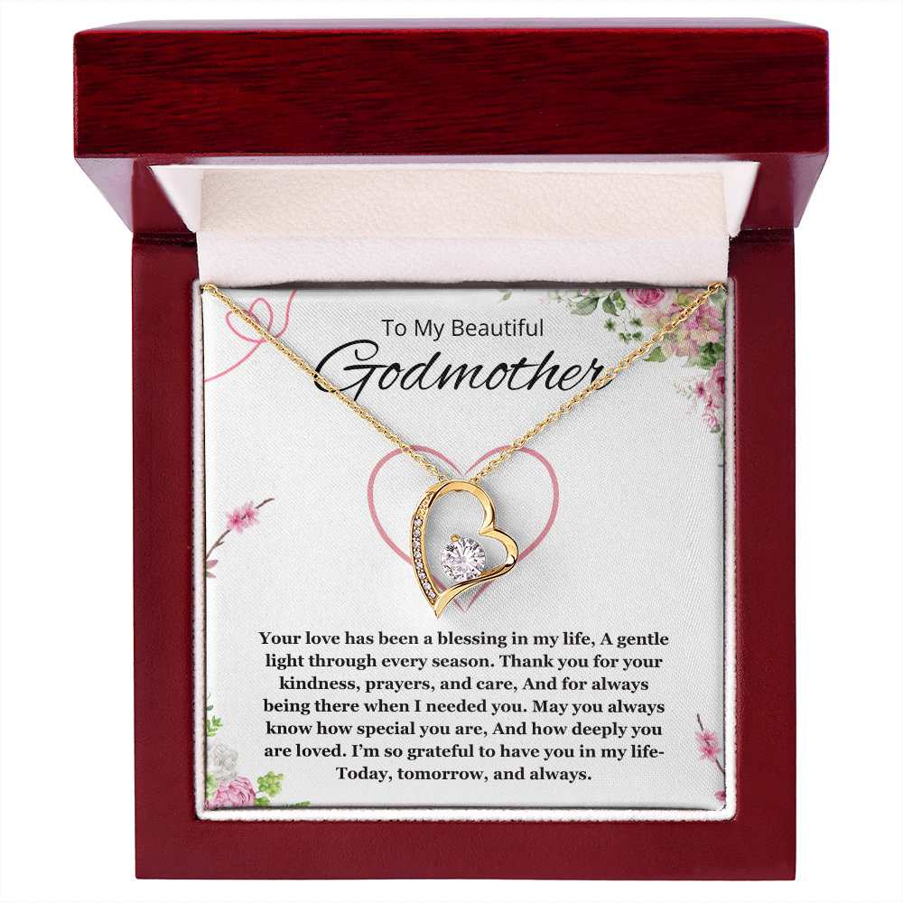 Godmother Gift from Godson or Goddaughter, Godmother Necklace Forever Love Jewelry