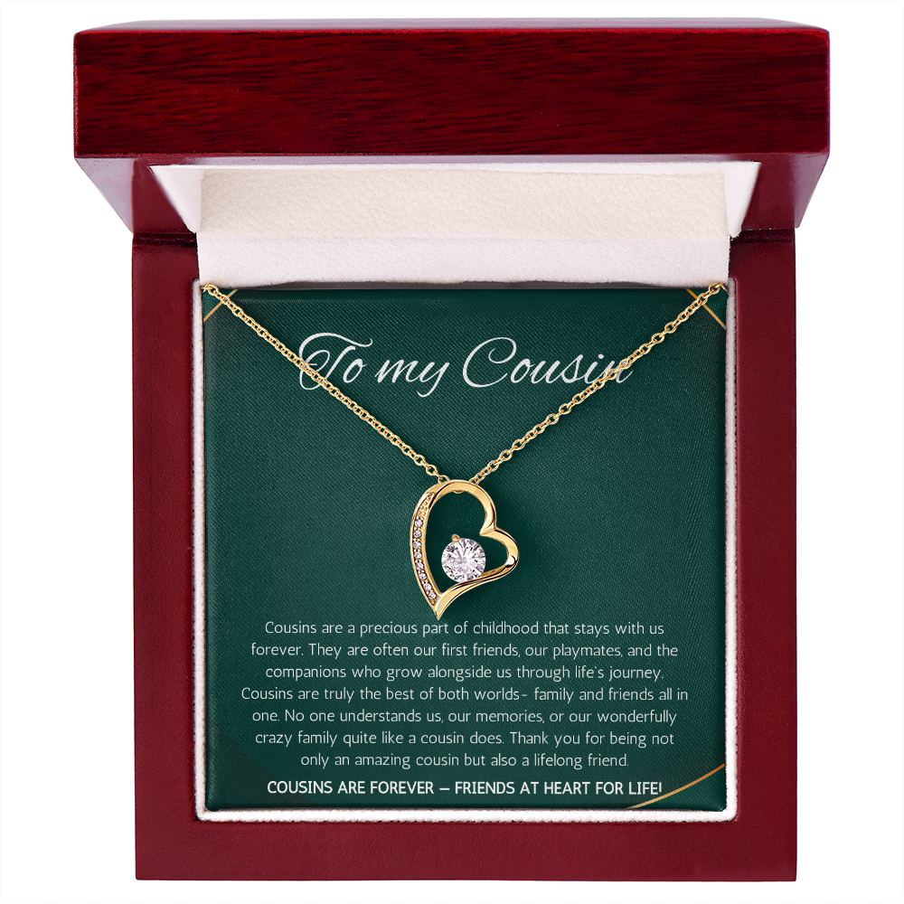 Cousin Gift Necklace, Cousin Best Friend Present, Cousins Christmas, Graduation Birthday, Gift Necklace Forever Love