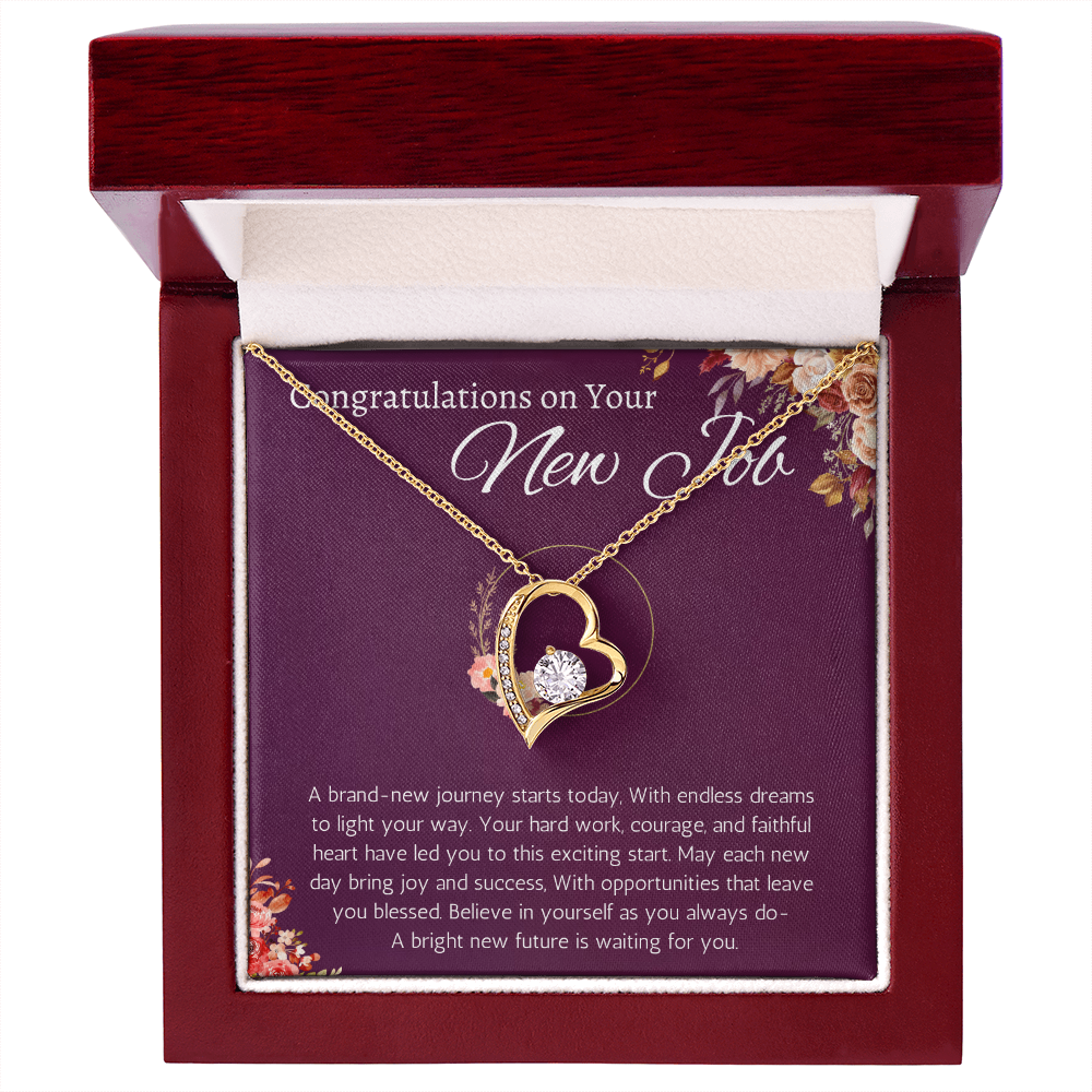 New Job Gift for Her Necklace Congratulations Gift New Job Colleague Leaving Gift New Job Gifts for Woman forever Love Jewelry