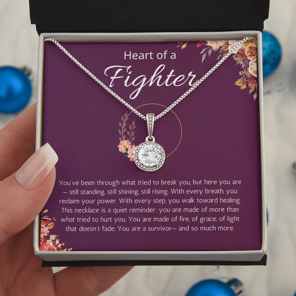 Warrior Gift, Survivor Jewelry, Recovery, Inspirational, Motivational, Strength, Eternal Hope Necklace Message Card