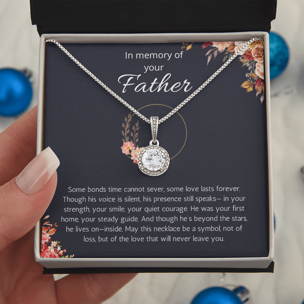 Loss of Father Gift, Dad Memorial Jewelry, Condolence, Remembrance, Sorry for your Loss Eternal Hope Necklace to Daughter