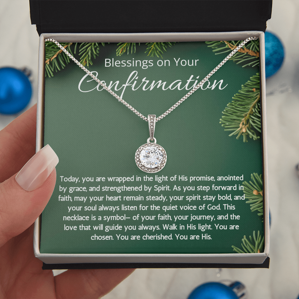 Confirmation Gifts For Girls, Eternal Hope Necklace For Daughter, Meaningful Message Jewelry Christian Religious Present for Women