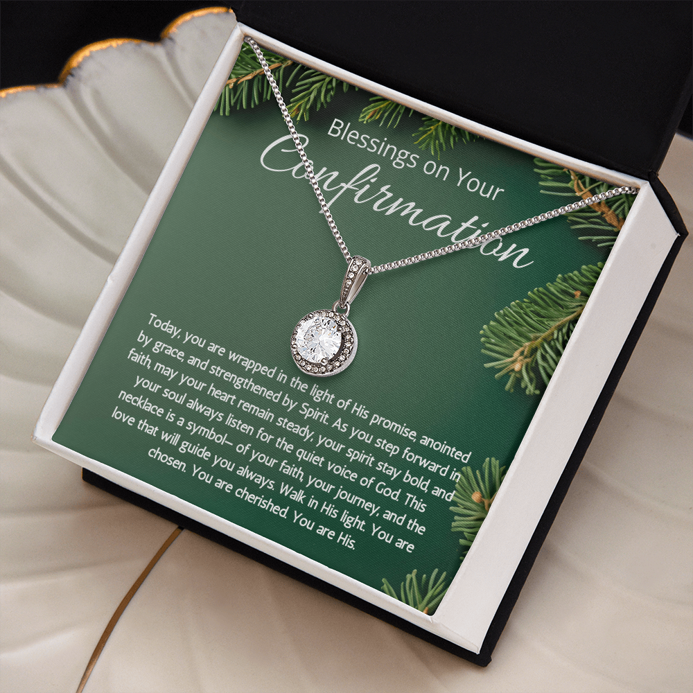 Confirmation Gifts For Girls, Eternal Hope Necklace For Daughter, Meaningful Message Jewelry Christian Religious Present for Women