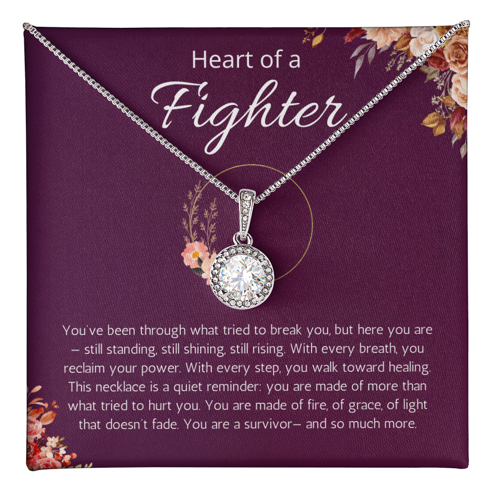 Warrior Gift, Survivor Jewelry, Recovery, Inspirational, Motivational, Strength, Eternal Hope Necklace Message Card
