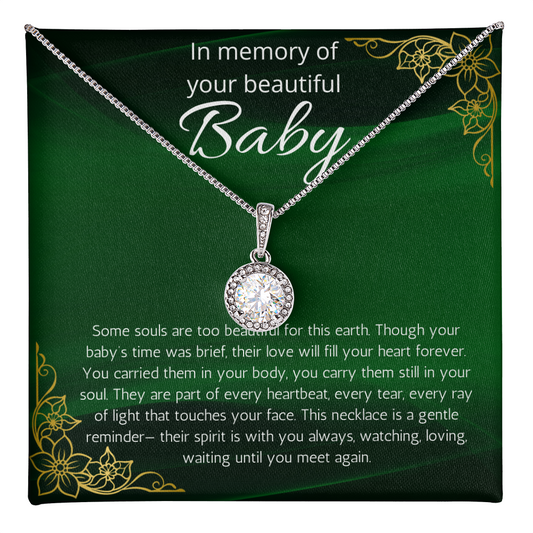 Baby Loss Gift for mom, Pregnancy Loss sorry for your loss Condolence present Infant Loss, Loss of Baby Eternal Hope Necklace, Miscarriage Jewelry