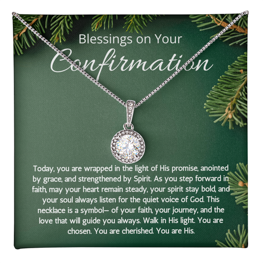Confirmation Gifts For Girls, Eternal Hope Necklace For Daughter, Meaningful Message Jewelry Christian Religious Present for Women