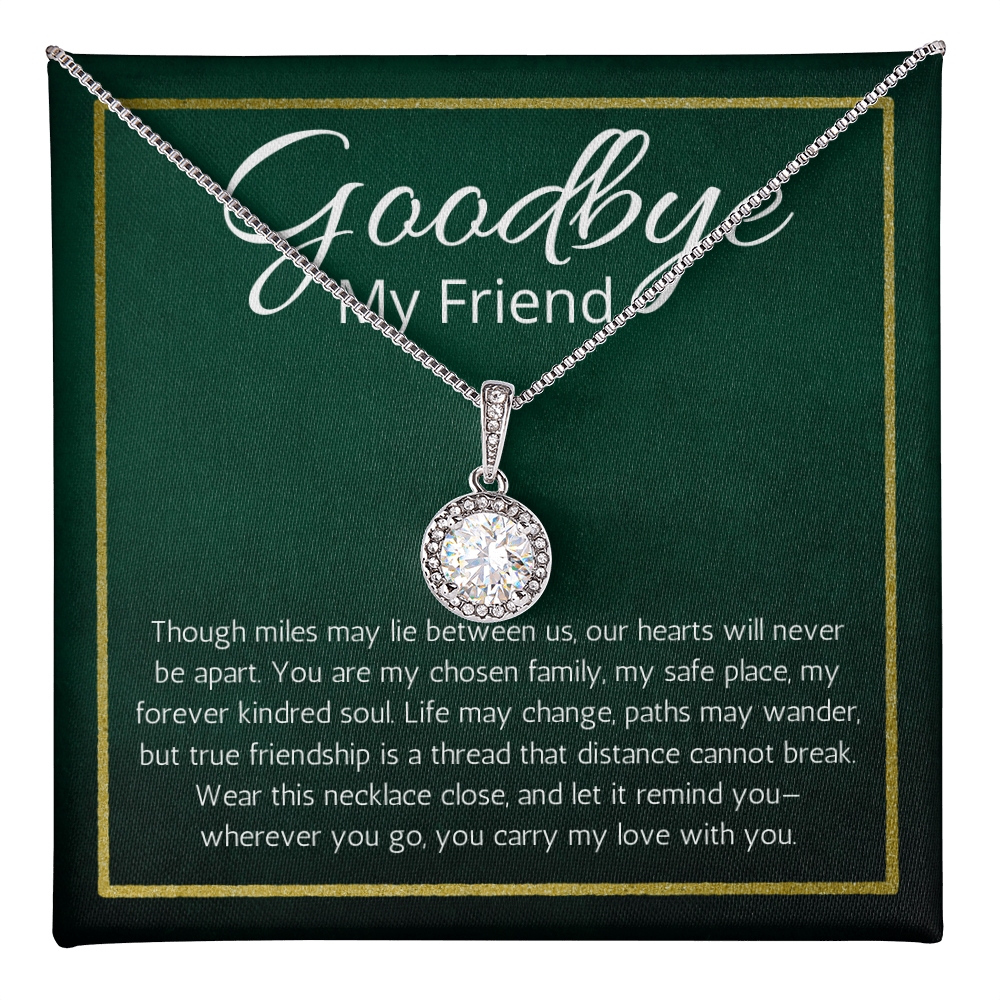 Goodbye Present for Friend Moving farewell Necklace Eternal Hope Jewelry BFF Bestie Going Away Gift