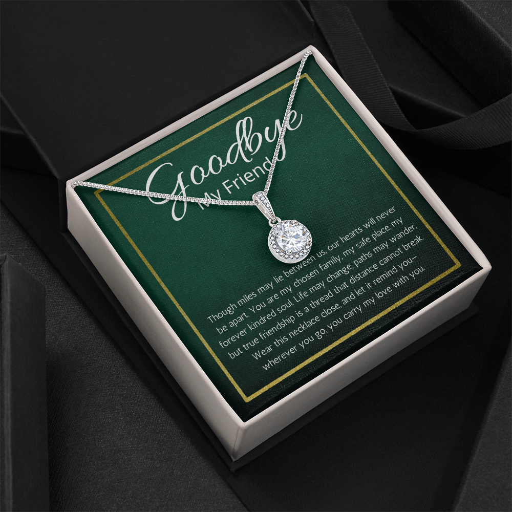 Goodbye Present for Friend Moving farewell Necklace Eternal Hope Jewelry BFF Bestie Going Away Gift