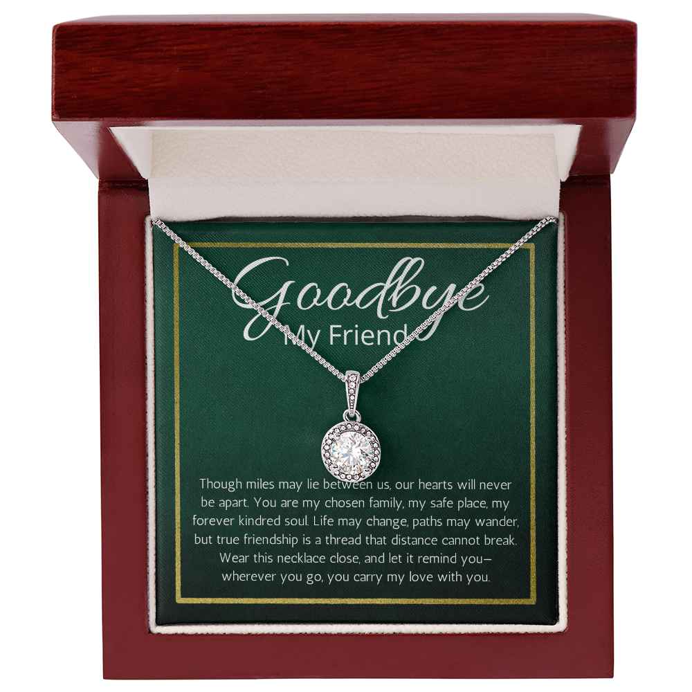 Goodbye Present for Friend Moving farewell Necklace Eternal Hope Jewelry BFF Bestie Going Away Gift