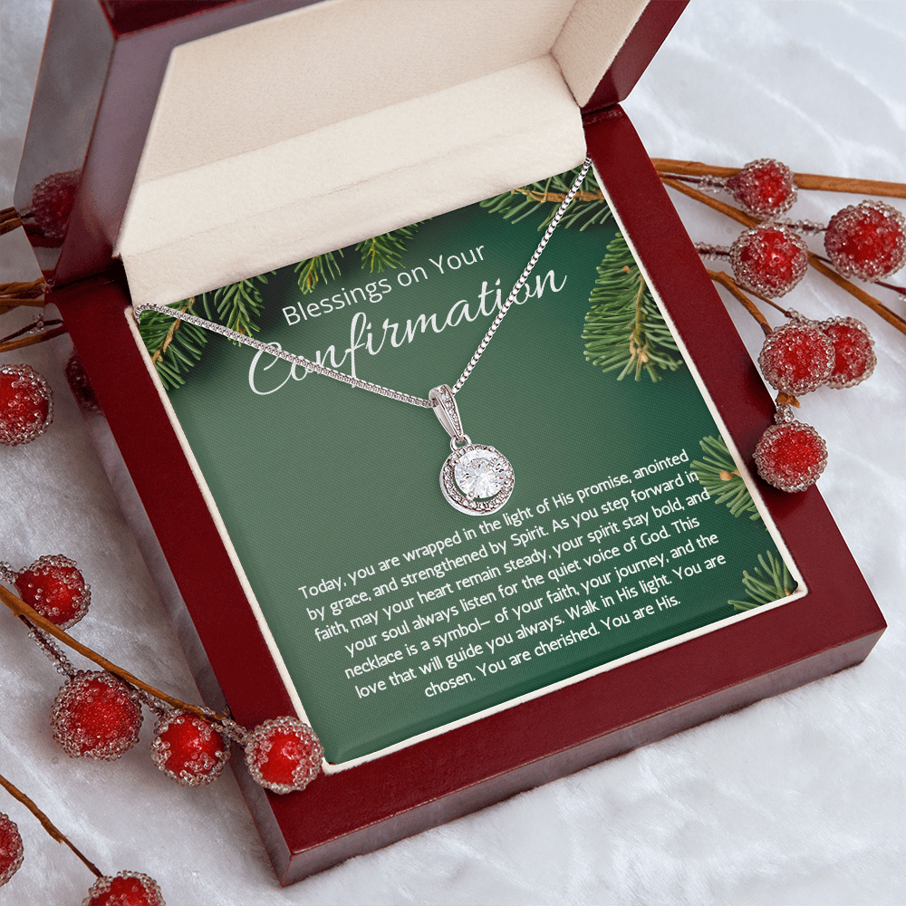 Confirmation Gifts For Girls, Eternal Hope Necklace For Daughter, Meaningful Message Jewelry Christian Religious Present for Women