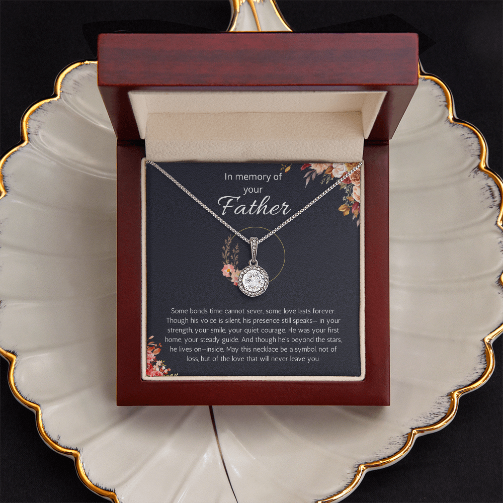 Loss of Father Gift, Dad Memorial Jewelry, Condolence, Remembrance, Sorry for your Loss Eternal Hope Necklace to Daughter