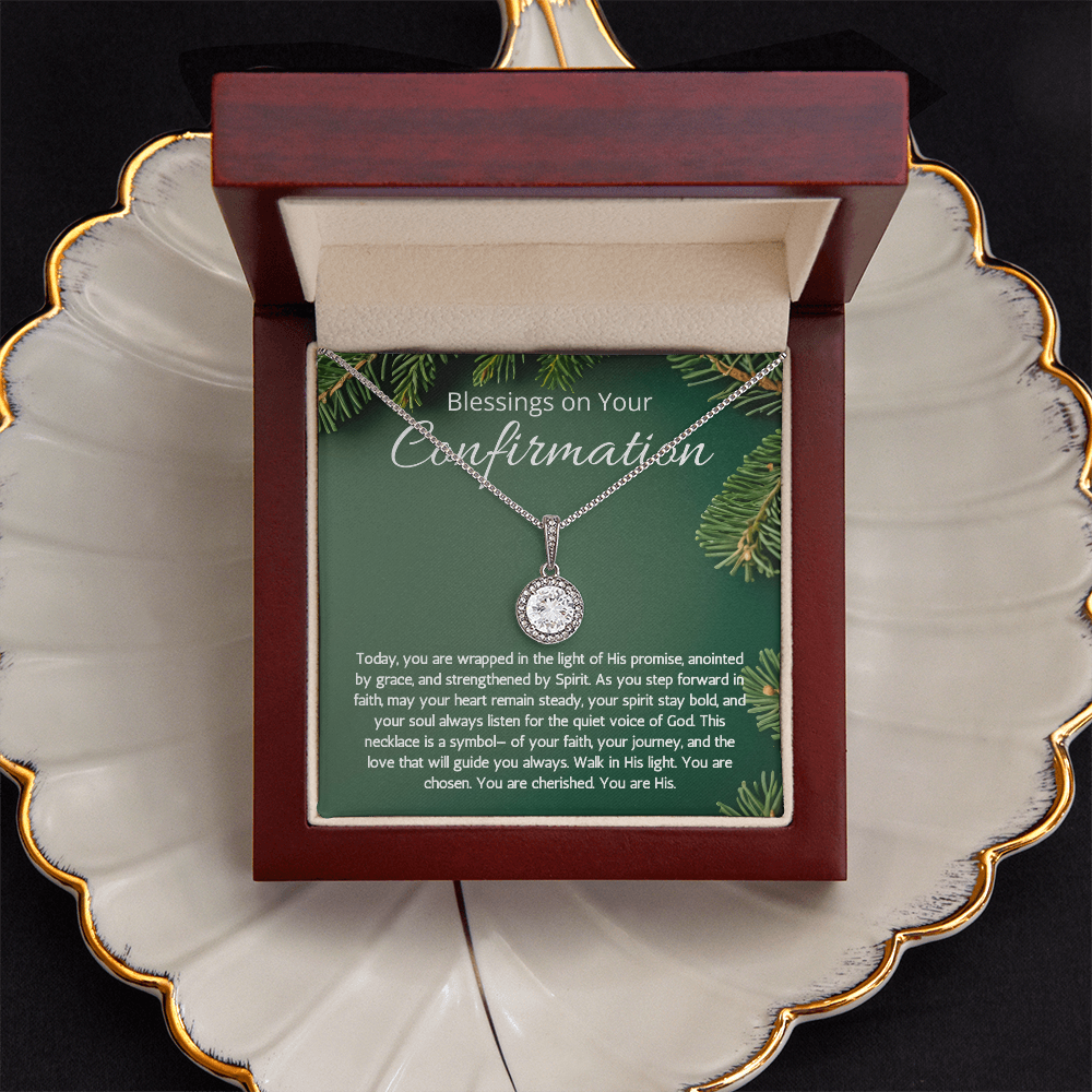 Confirmation Gifts For Girls, Eternal Hope Necklace For Daughter, Meaningful Message Jewelry Christian Religious Present for Women