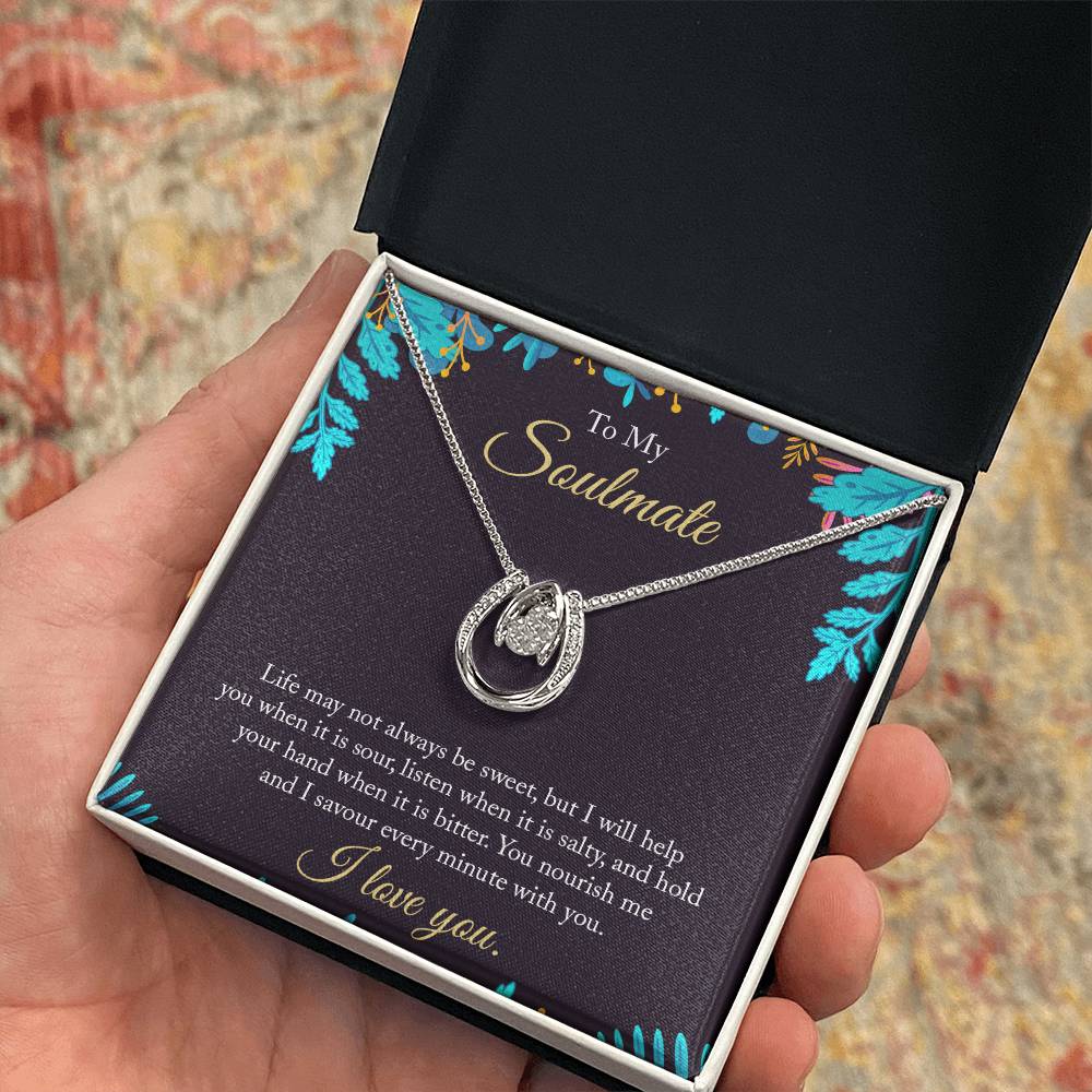 To My Soulmate Gift Necklace Birthday Gift Necklace For Wife, Soulmate, Girlfriend Gift Necklace, Anniversary, Christmas Gift, Lucky In Love Gift