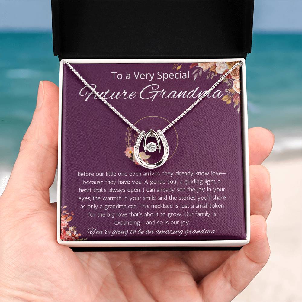 Pregnancy Announcement, Grandparent, New Grandparent Gift Necklace, Promoted To Grandma, Pregnancy Reveal, New Grandma Gift