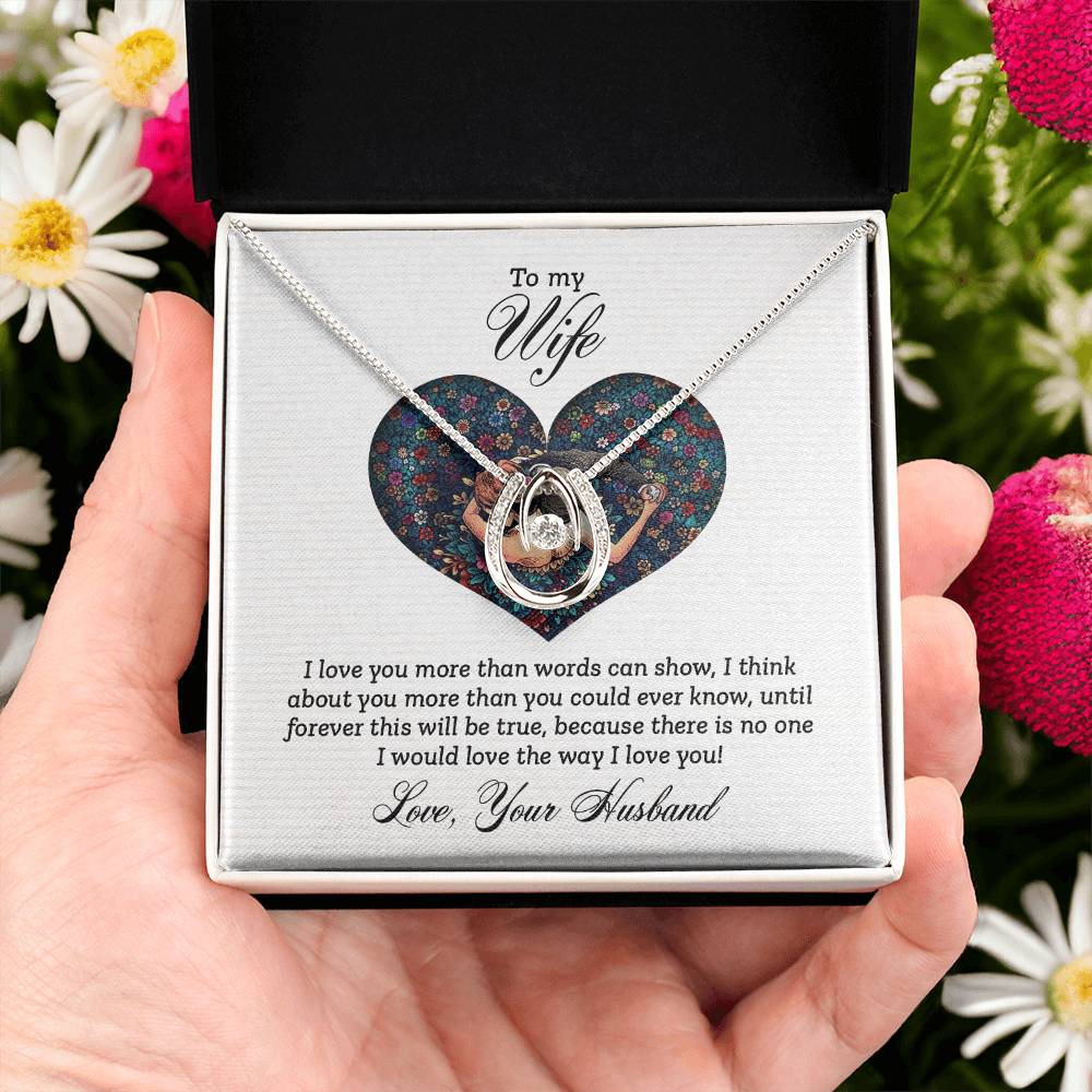 Wife Birthday Gift From Husband, Lucky In Love Necklace For Wife, Anniversary, Christmas Gift For Wife, Soulmate, Valentines Day Gift Jewelry