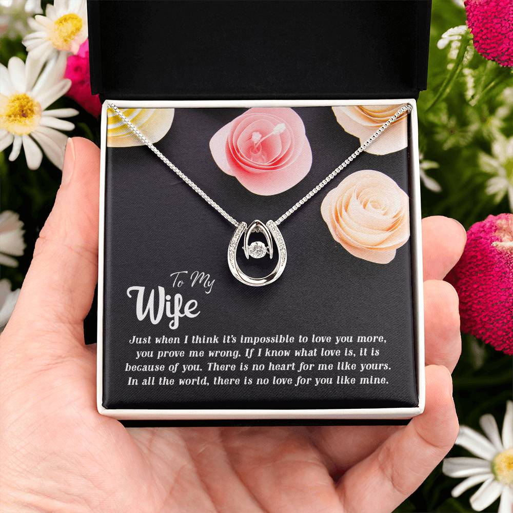 To my Wife-Just when I think Gift, Birthday Gift Necklace For Wife, Anniversary, Valentines, Christmas Gift From Husband Lucky In Love Necklace