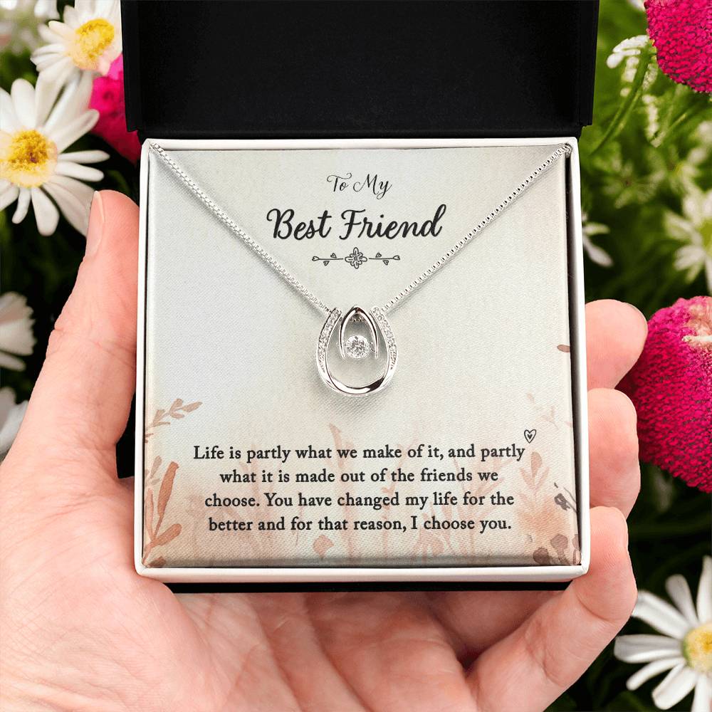 Best Friend Gift Necklace, Birthday Gift necklace for BFF, Bestie Gift Necklace Graduation Gift, Christmas Gift Friend Gift Lucky In Love