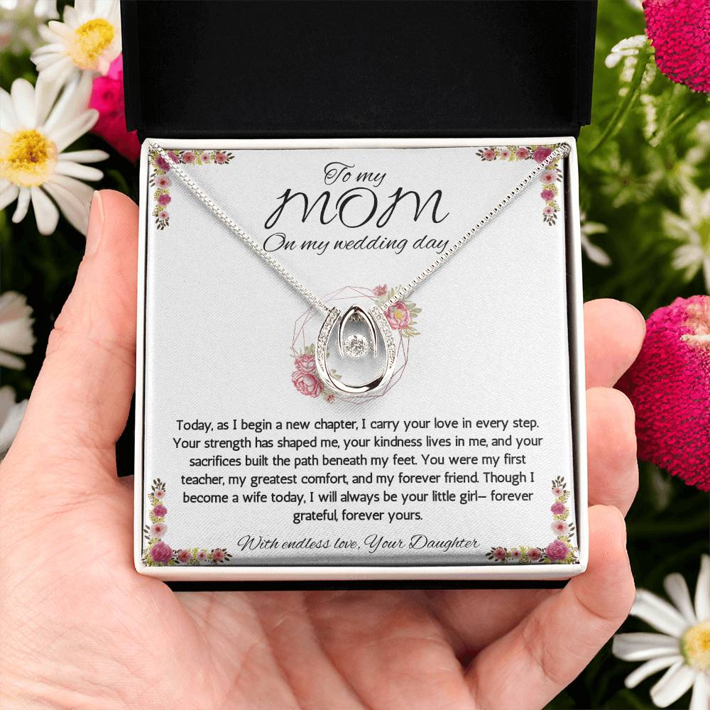 Mother of Bride Gift From Daughter Mother of the Bride From Bride Lucky In Love Necklace Wedding Gift, Engagement Gift from Daughter