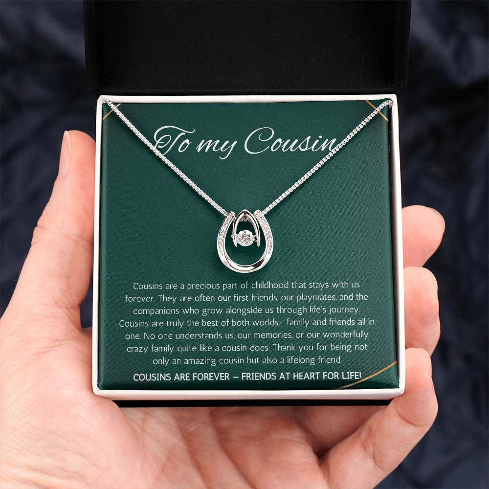 Cousin Gift Necklace, Cousin Best Friend Present, Cousins Christmas, Graduation Birthday, Gift Necklace Lucky In Love