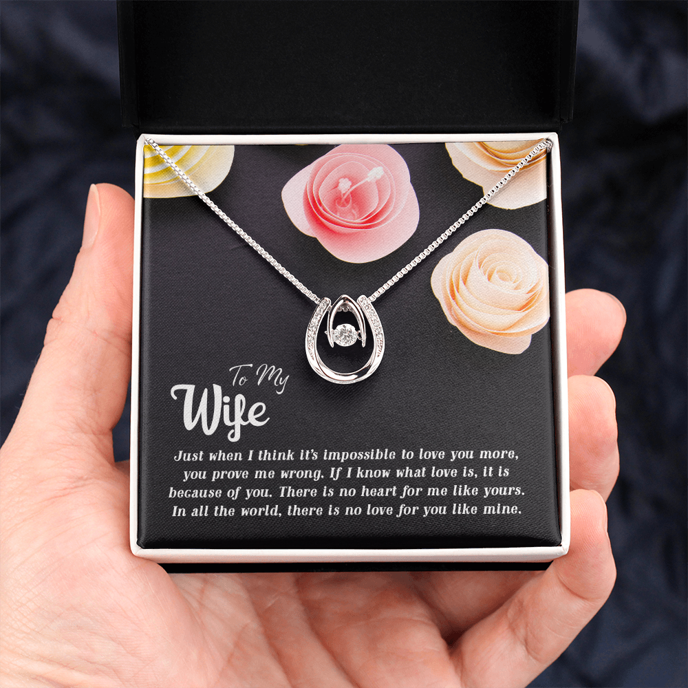 To my Wife-Just when I think Gift, Birthday Gift Necklace For Wife, Anniversary, Valentines, Christmas Gift From Husband Lucky In Love Necklace