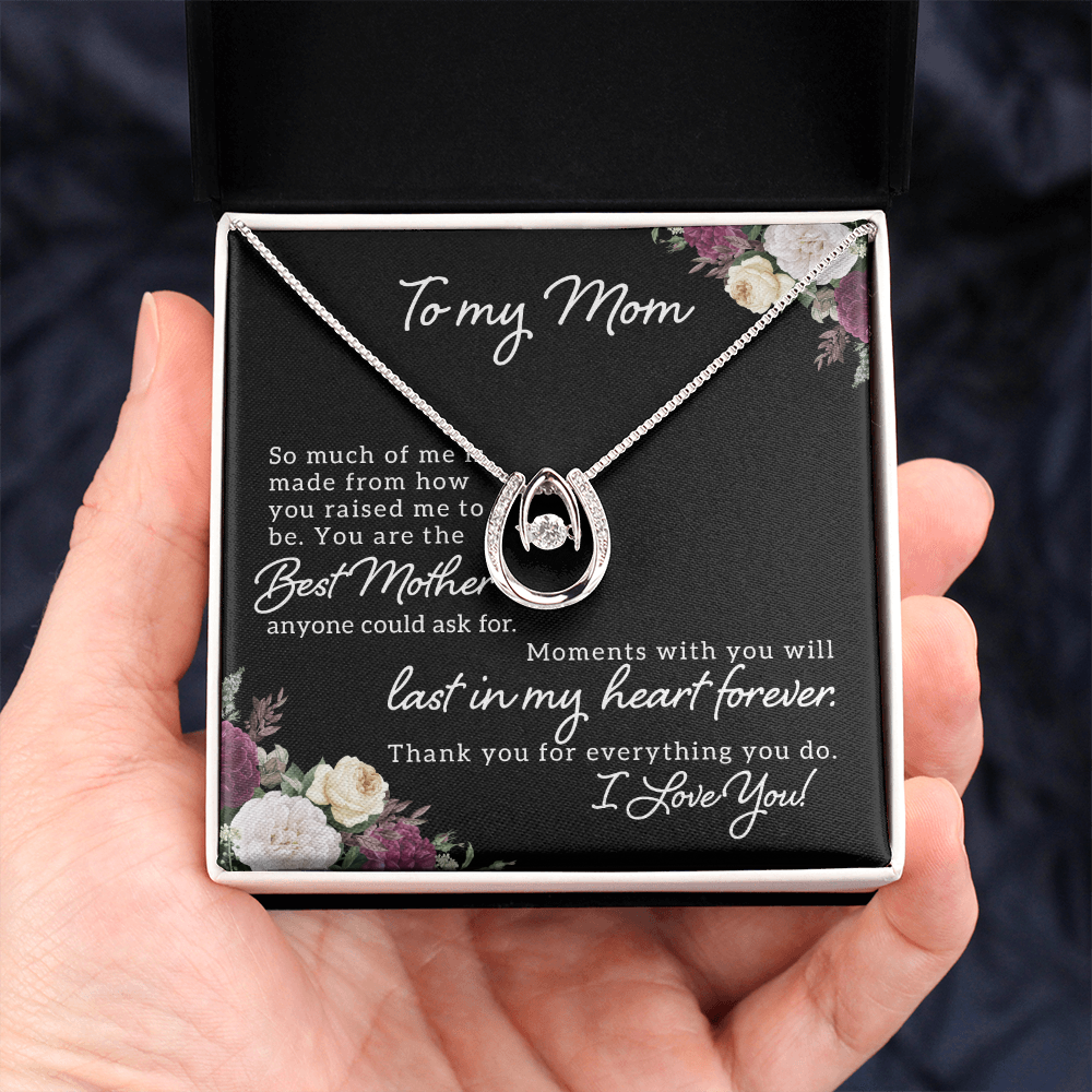 To My Mom Gift Necklace, Best Mom Gift Necklace, Birthday Gift Necklace, Mothers Day Gift Christmas Gift Necklace, Lucky In Love, From Son Daughter