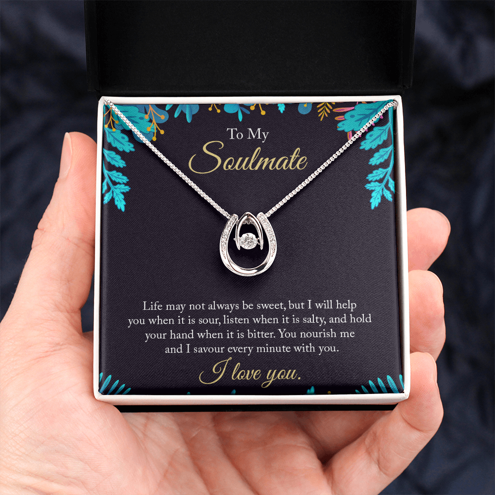 To My Soulmate Gift Necklace Birthday Gift Necklace For Wife, Soulmate, Girlfriend Gift Necklace, Anniversary, Christmas Gift, Lucky In Love Gift