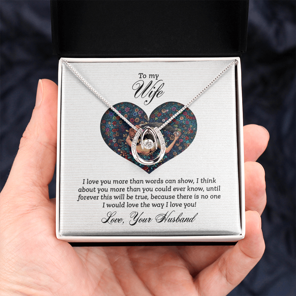 Wife Birthday Gift From Husband, Lucky In Love Necklace For Wife, Anniversary, Christmas Gift For Wife, Soulmate, Valentines Day Gift Jewelry