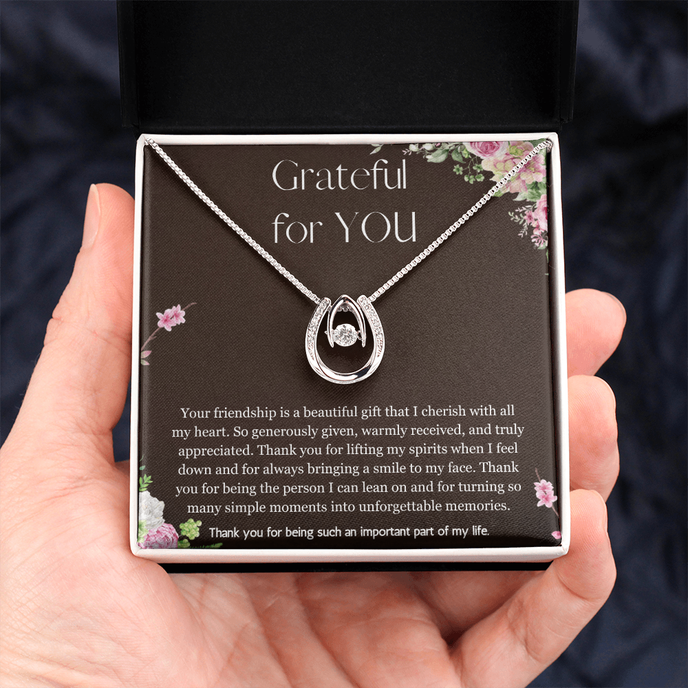 Appreciation Gift Thank you Gift for Friend,  Best Friend Gift, Gratitude Gift, Best Friend Necklace Lucky in love Jewelry