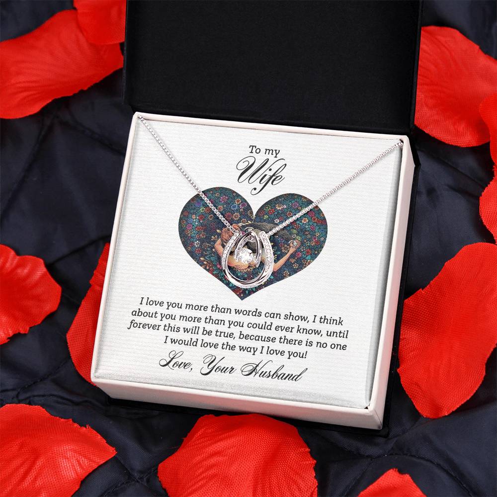 Wife Birthday Gift From Husband, Lucky In Love Necklace For Wife, Anniversary, Christmas Gift For Wife, Soulmate, Valentines Day Gift Jewelry