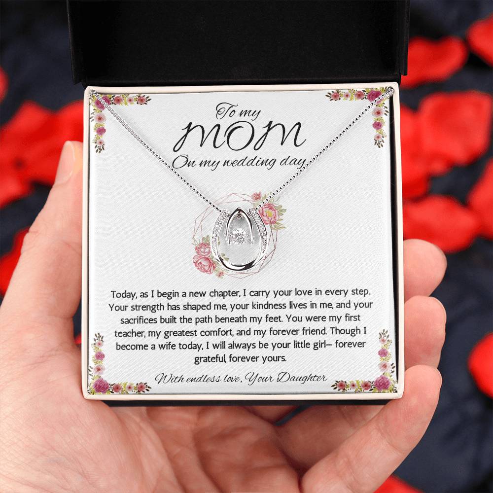 Mother of Bride Gift From Daughter Mother of the Bride From Bride Lucky In Love Necklace Wedding Gift, Engagement Gift from Daughter
