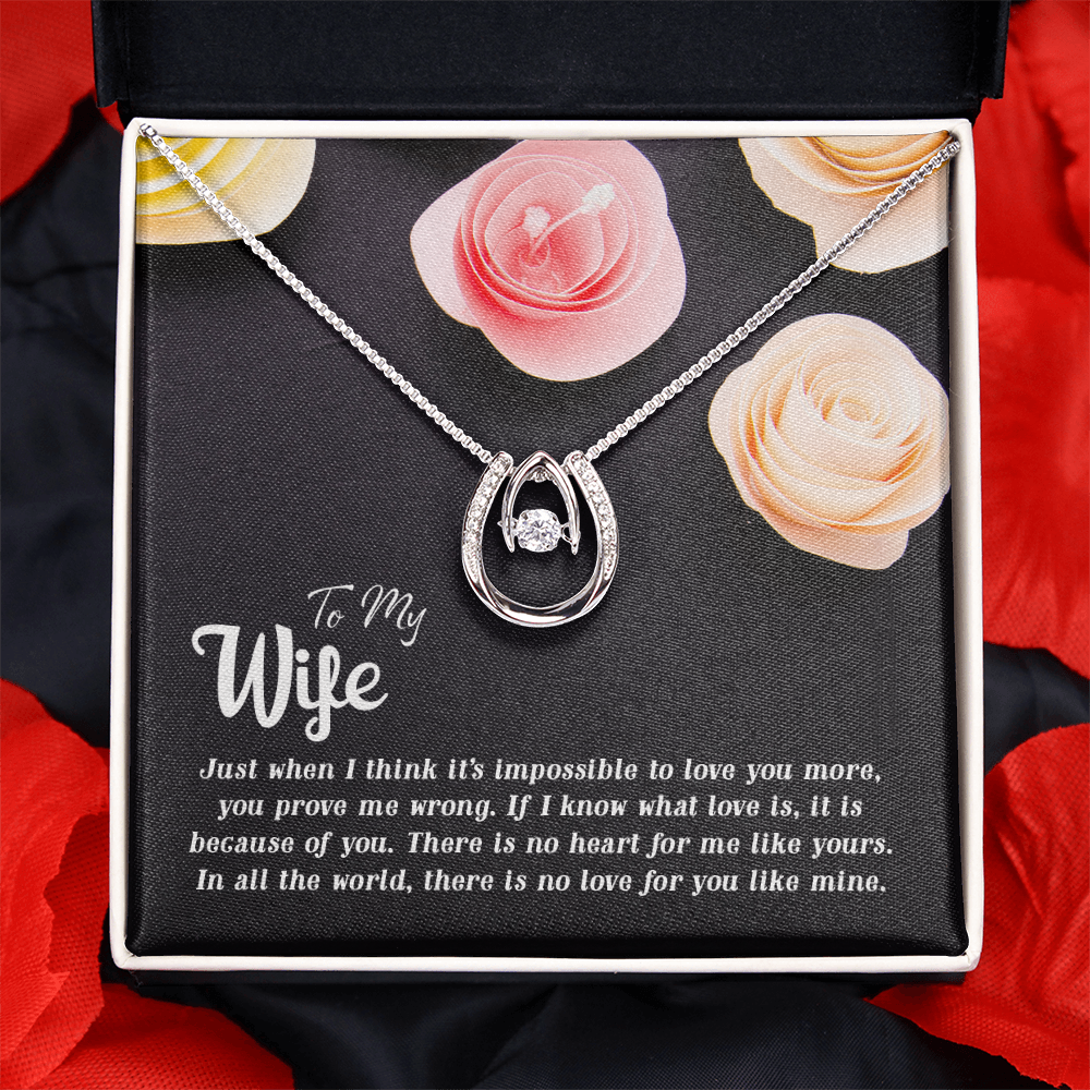 To my Wife-Just when I think Gift, Birthday Gift Necklace For Wife, Anniversary, Valentines, Christmas Gift From Husband Lucky In Love Necklace