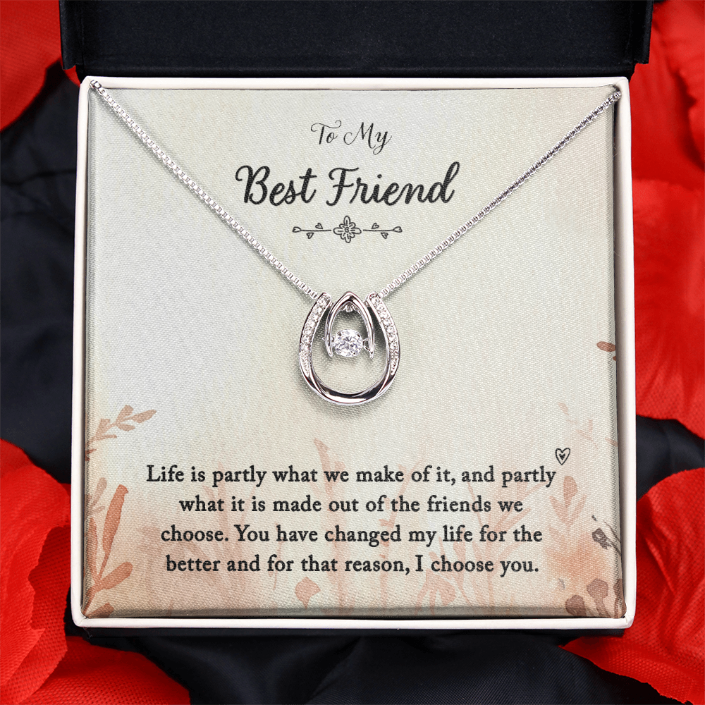 Best Friend Gift Necklace, Birthday Gift necklace for BFF, Bestie Gift Necklace Graduation Gift, Christmas Gift Friend Gift Lucky In Love