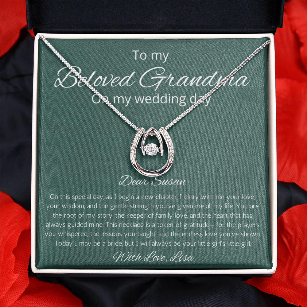 Grandmother of the Bride Gift Necklace Love Knot Gift Necklace For Grandma for Wedding Jewelry from Granddaughter Bride Gift