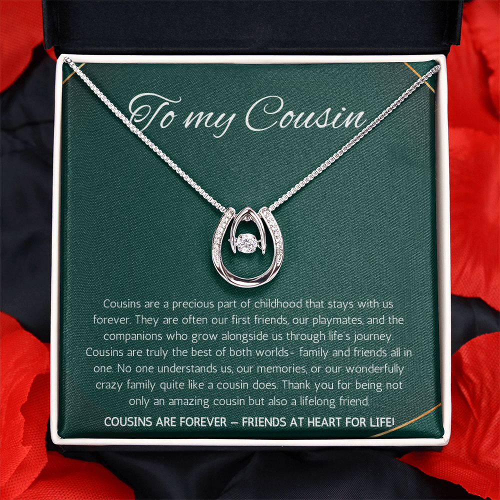 Cousin Gift Necklace, Cousin Best Friend Present, Cousins Christmas, Graduation Birthday, Gift Necklace Lucky In Love