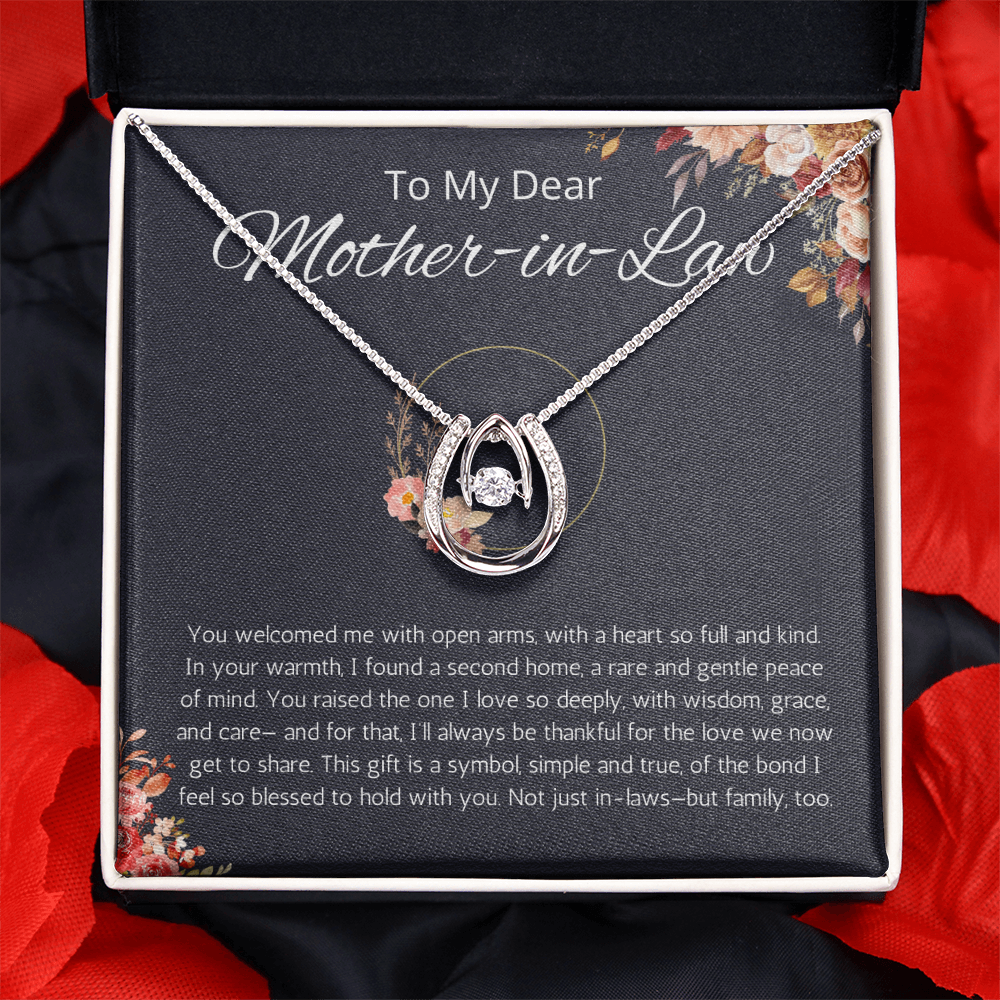 Mother In Law Gifts Mother-in-Law Necklace, Mother in Law Gift Jewelry, Lucky in Love Mother in Law Gift for Wedding, Mothers Day, Christmas Gift