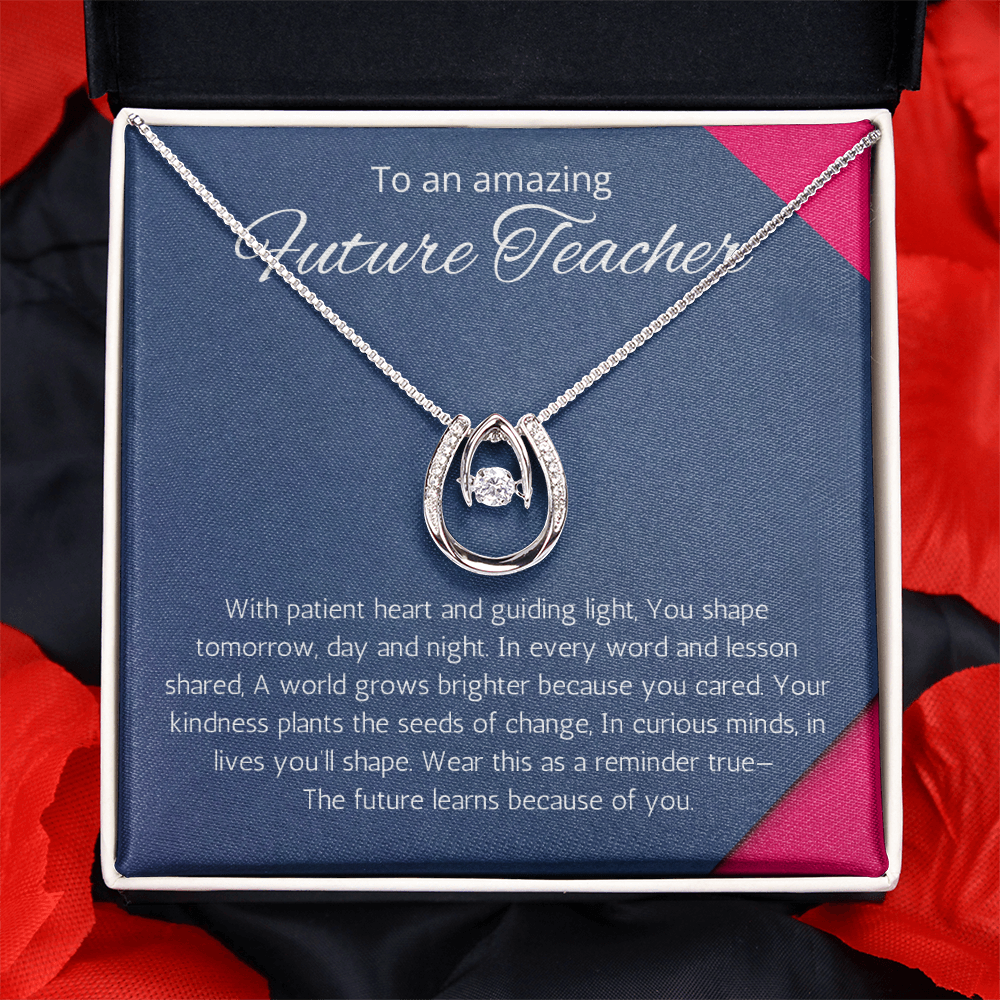 Future Teacher Gift necklace, Student Teacher Gift, Teacher Graduation Gift, New Teacher Gift Idea, Graduate Teacher Gift Necklace