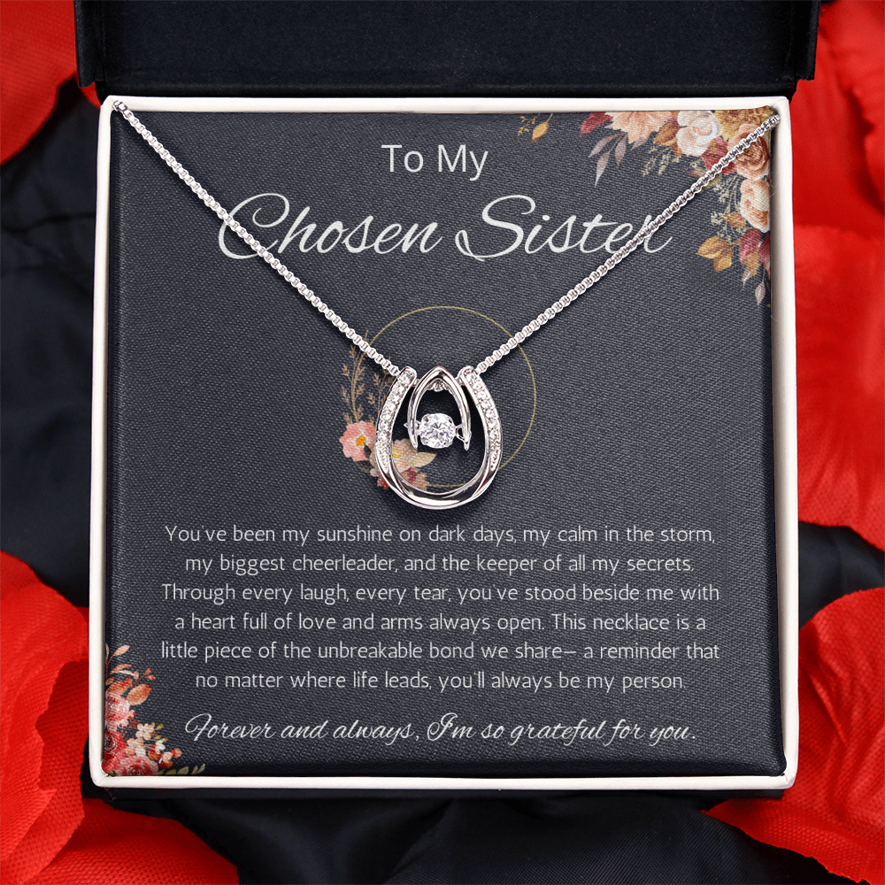 Soul Sister Necklace, Unbiological Sister Gift, Lucky in Love Necklace, Best Friend Gift, BFF gift Necklace, Birthday, Graduation, Christmas Jewelry