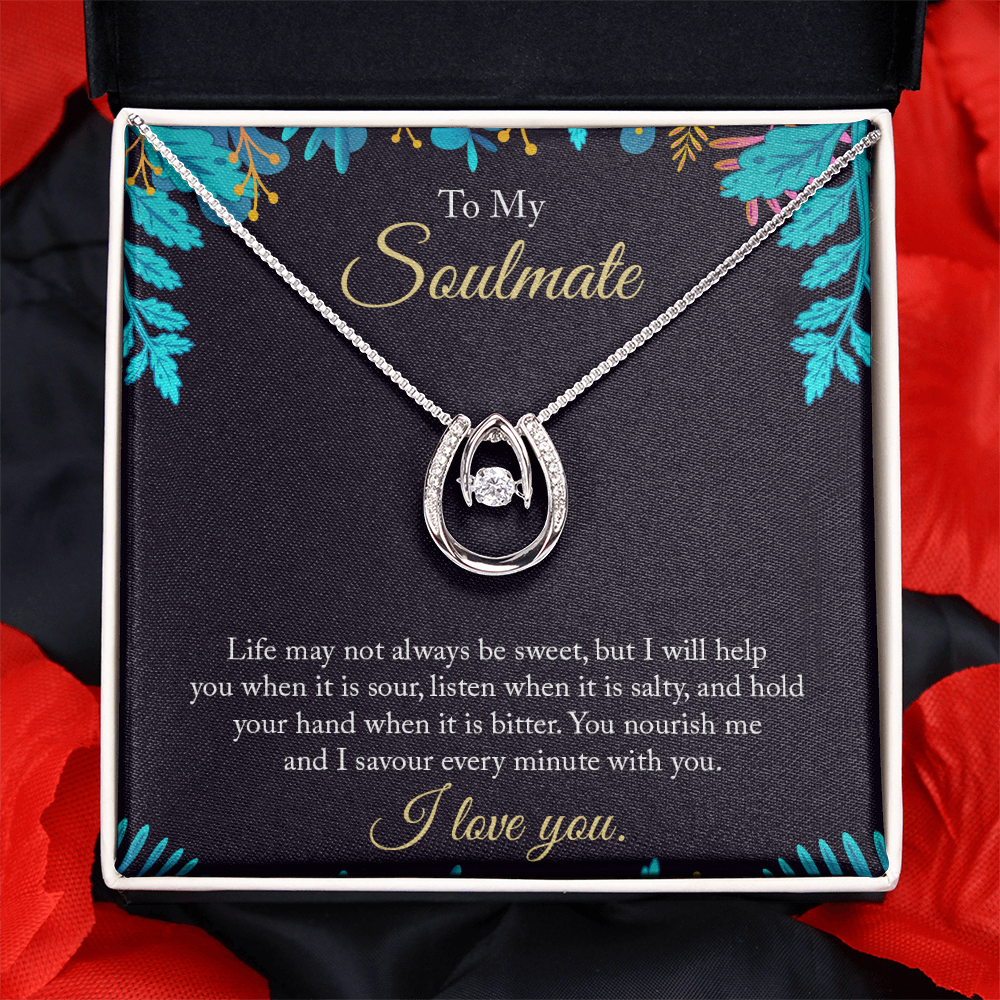 To My Soulmate Gift Necklace Birthday Gift Necklace For Wife, Soulmate, Girlfriend Gift Necklace, Anniversary, Christmas Gift, Lucky In Love Gift